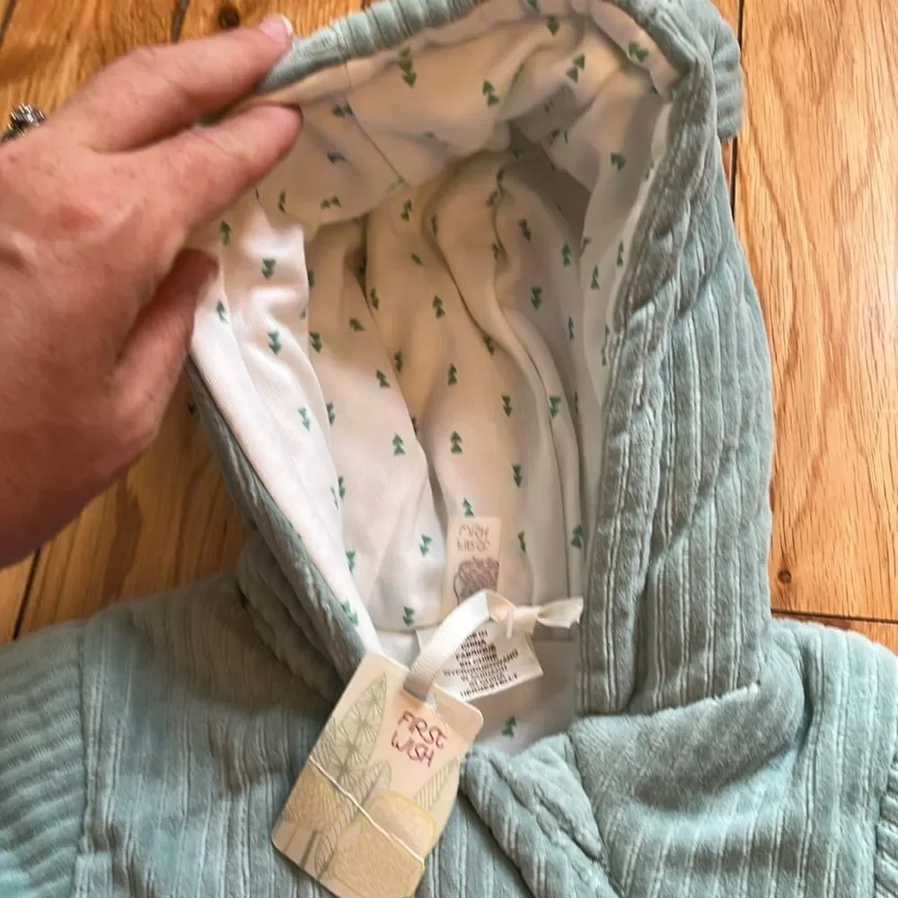 NWT First Wish Green Quilted Footie One Piece Winter/ Snow Suit